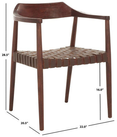 Safavieh Amycus Accent Chair, ACH1202 - Walnut/Cognac