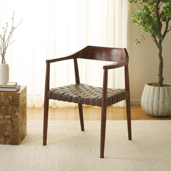 Safavieh Amycus Accent Chair, ACH1202 - Walnut/Cognac