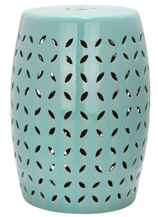 Safavieh Lattice Petal Garden Stool, ACS4509 - Robins Egg Blue