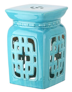 Safavieh Beijing Filigree Garden Stool, ACS4538 - Light Blue