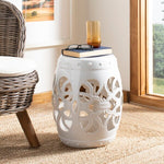 Safavieh Imperial Vine Garden Stool, ACS4539 - Antique White