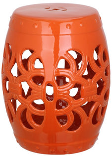 Safavieh Imperial Vine Garden Stool, ACS4539 - Orange