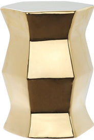 Safavieh Modern Hexagon Garden Stool , ACS4542 - Plated Gold