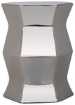 Safavieh Modern Hexagon Garden Stool , ACS4542 - Plated Silver