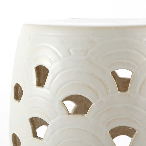 Safavieh Amaissa, 15 Inch, Ceramic Garden Stool, ACS4597 - Cream
