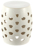 Safavieh Amaissa, 15 Inch, Ceramic Garden Stool, ACS4597 - Cream