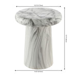 Safavieh Noldita, 15.75 Inch, Ceramic Garden Stool, ACS4607 - White Marble