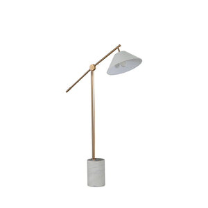 Gabby - Estelle Brass Marble Base Bell Top Floor Lamp - SCH-175546