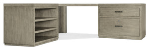 Hooker Furniture - Linville Falls Corner Desk with Lateral File and Open Desk Cabinet - 6150-10936-85