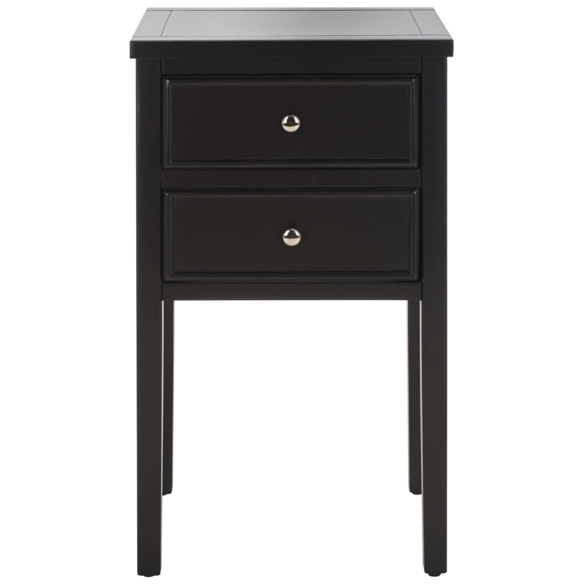 Safavieh Toby Nightstand With Storage Drawers , AMH6625 - Black