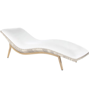 Summer Classics - Palma N-Dura Resin Wicker Chaise Lounge - Natural Linen - 1502129