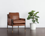 Mauti Armchair - Brown  Shalimar Tobacco Leather