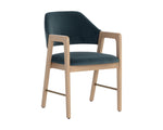Milton Dining Armchair - Light Wash  Meg Dusty Teal