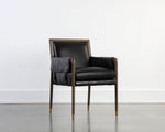 Mauti Dining Armchair - Distressed Brown  Cortina Black Leather