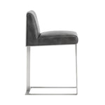 Dean Counter Stool - Stainless Steel  Cantina Magnetite