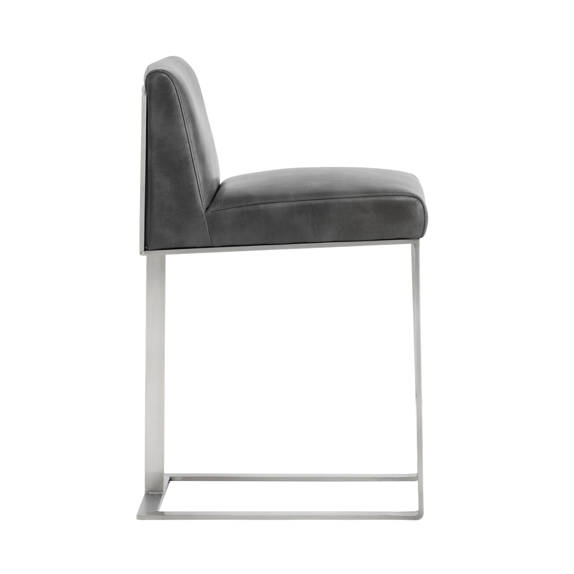 Dean Counter Stool - Stainless Steel  Cantina Magnetite