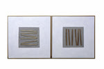 Pick Up Sticks (Set Of 2) - 48" X 48"  Gold Floater Frame