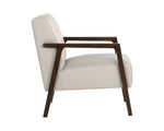 Neymar Lounge Chair - Linea Light Grey Leather