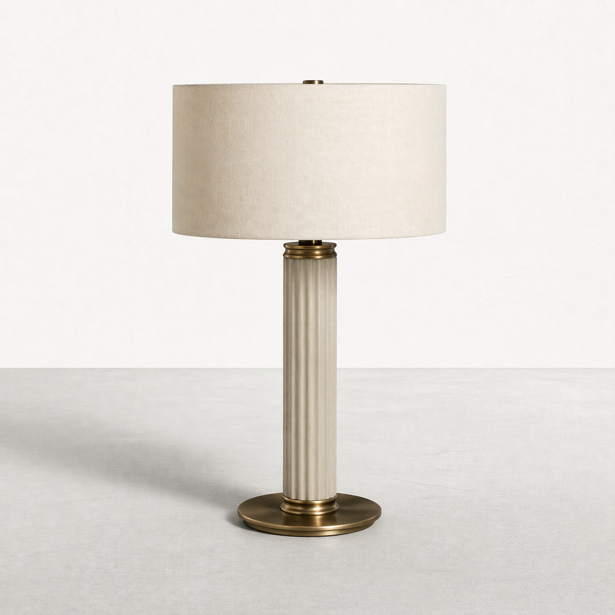 Beige Linen/Champagne Brass
