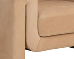 Romer Armchair - Distressed Brown  Nubuck Tan Leather