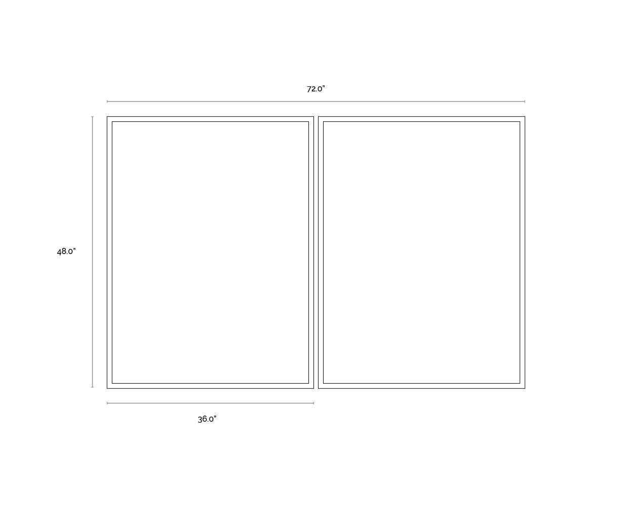 Lakeside Views (Set Of 2) - 36" X 48"  Black Floater Frame