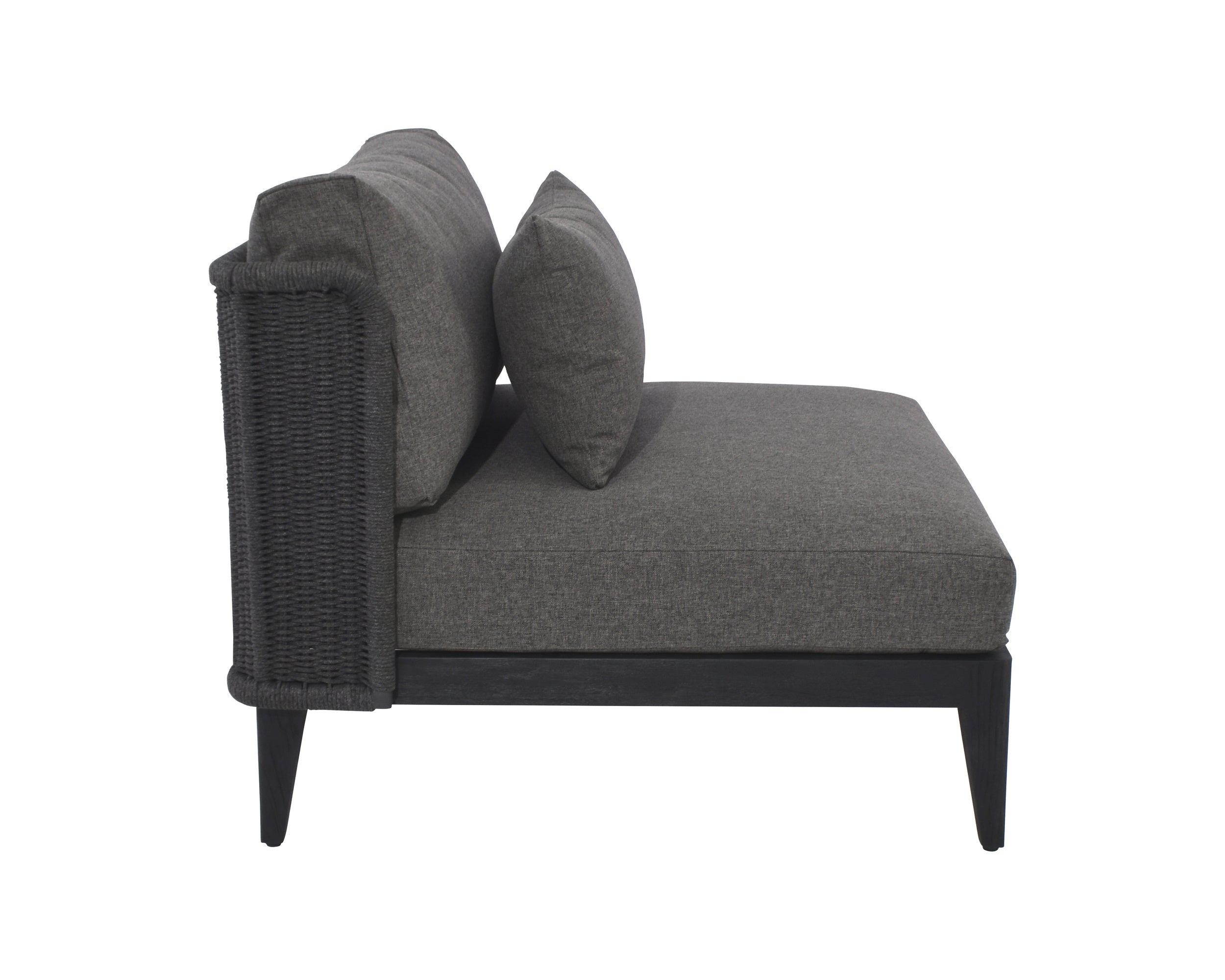 Ibiza Armless Chair - Charcoal  Gracebay Grey