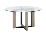 Rejane Dining Table Base - Black  Taupe