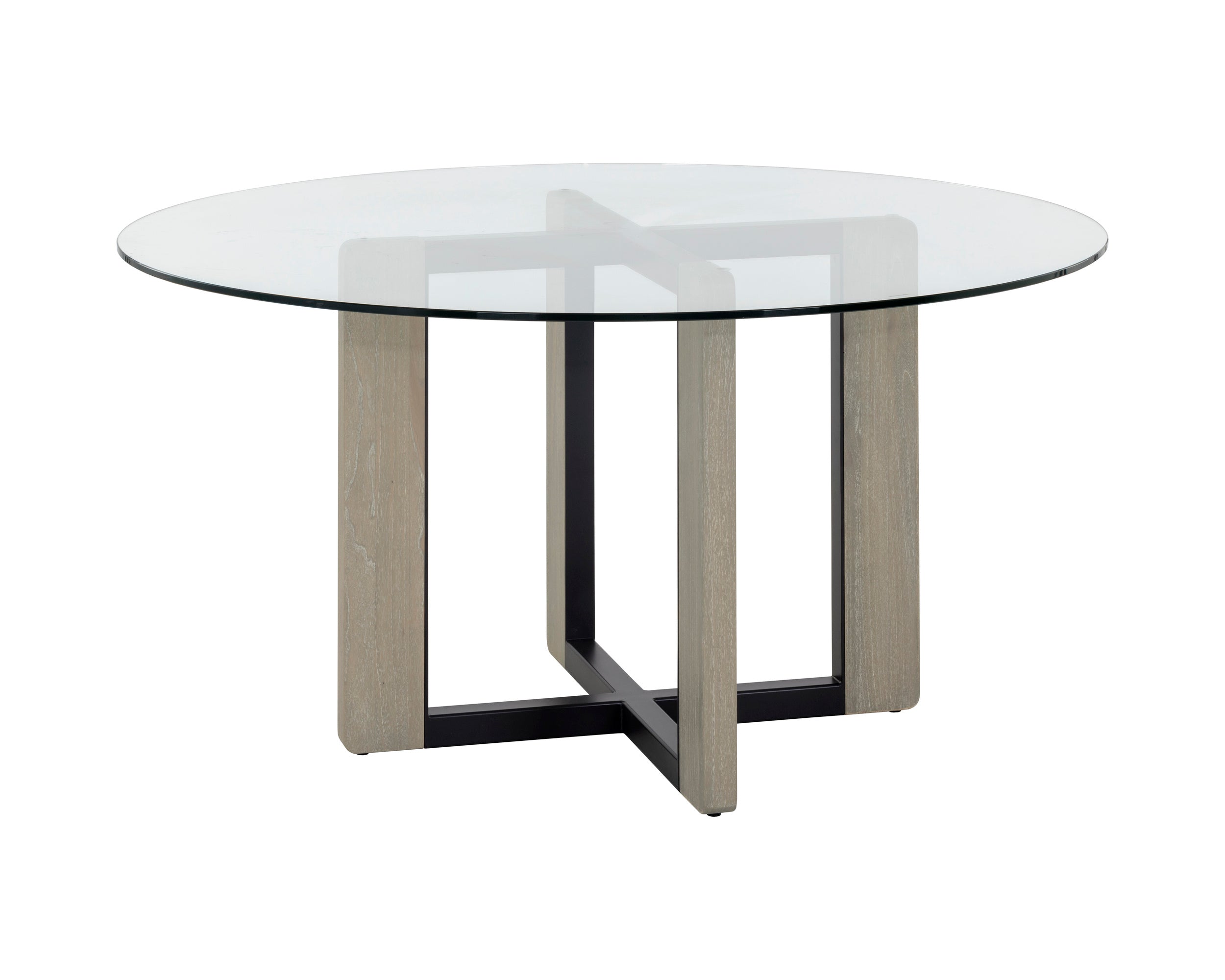 Rejane Dining Table Base - Black  Taupe