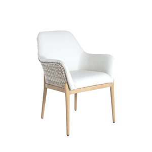 Summer Classics - Palma N-Dura Resin Wicker Outdoor Arm Chair - Natural/Linen Wicker - 1402129
