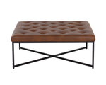 Endall Ottoman - Black  Bravo Cognac