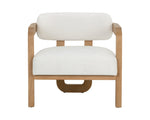 Madrone Lounge Chair - Rustic Oak  Heather Ivory Tweed