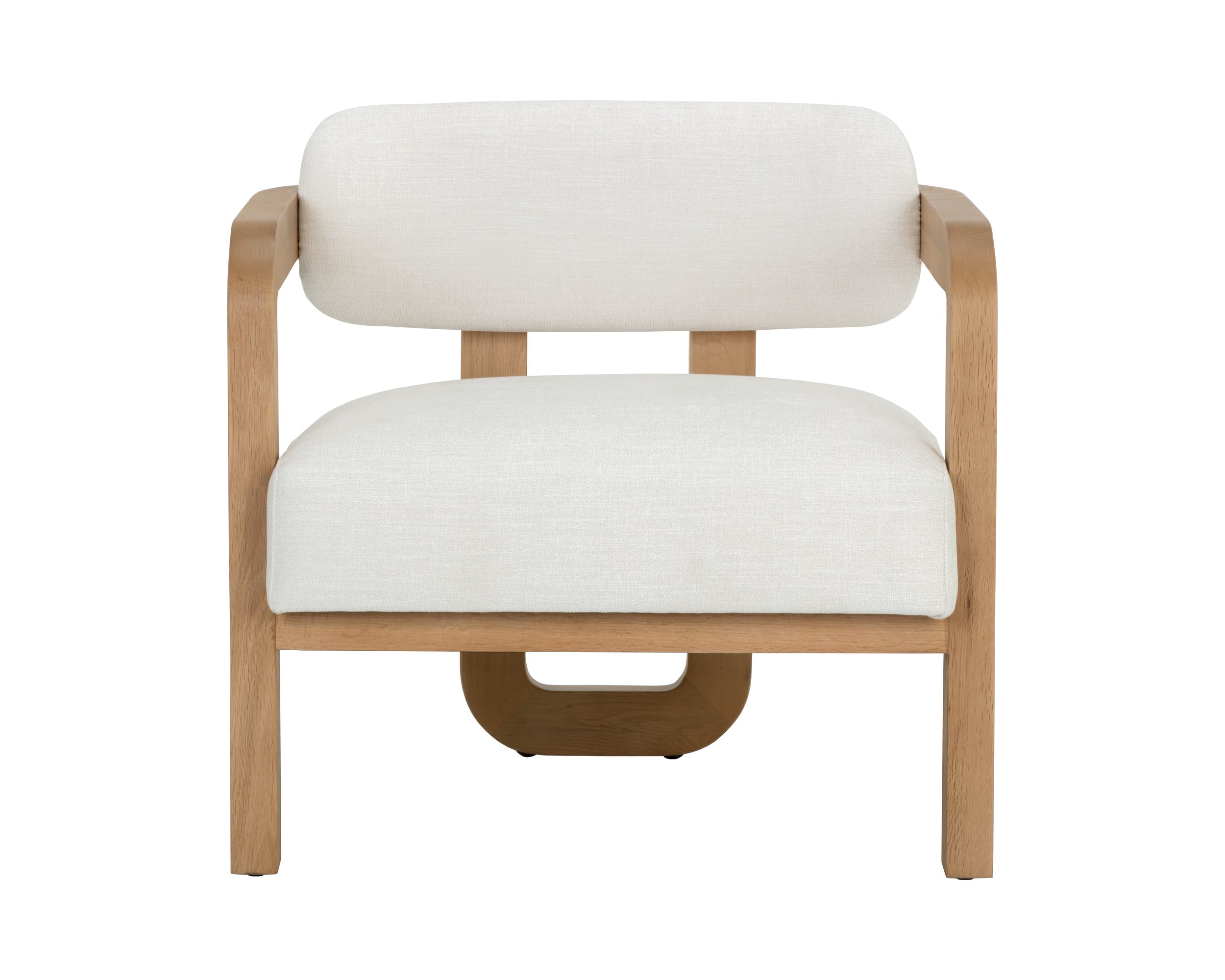Madrone Lounge Chair - Rustic Oak  Heather Ivory Tweed