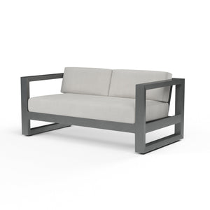 Sunset West - Redondo Loveseat in Cast Silver, No Welt - Slate - SW3801-22-SLVR-STKIT