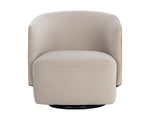 Sarina Swivel Lounge Chair - Meg Taupe / Meg Gold