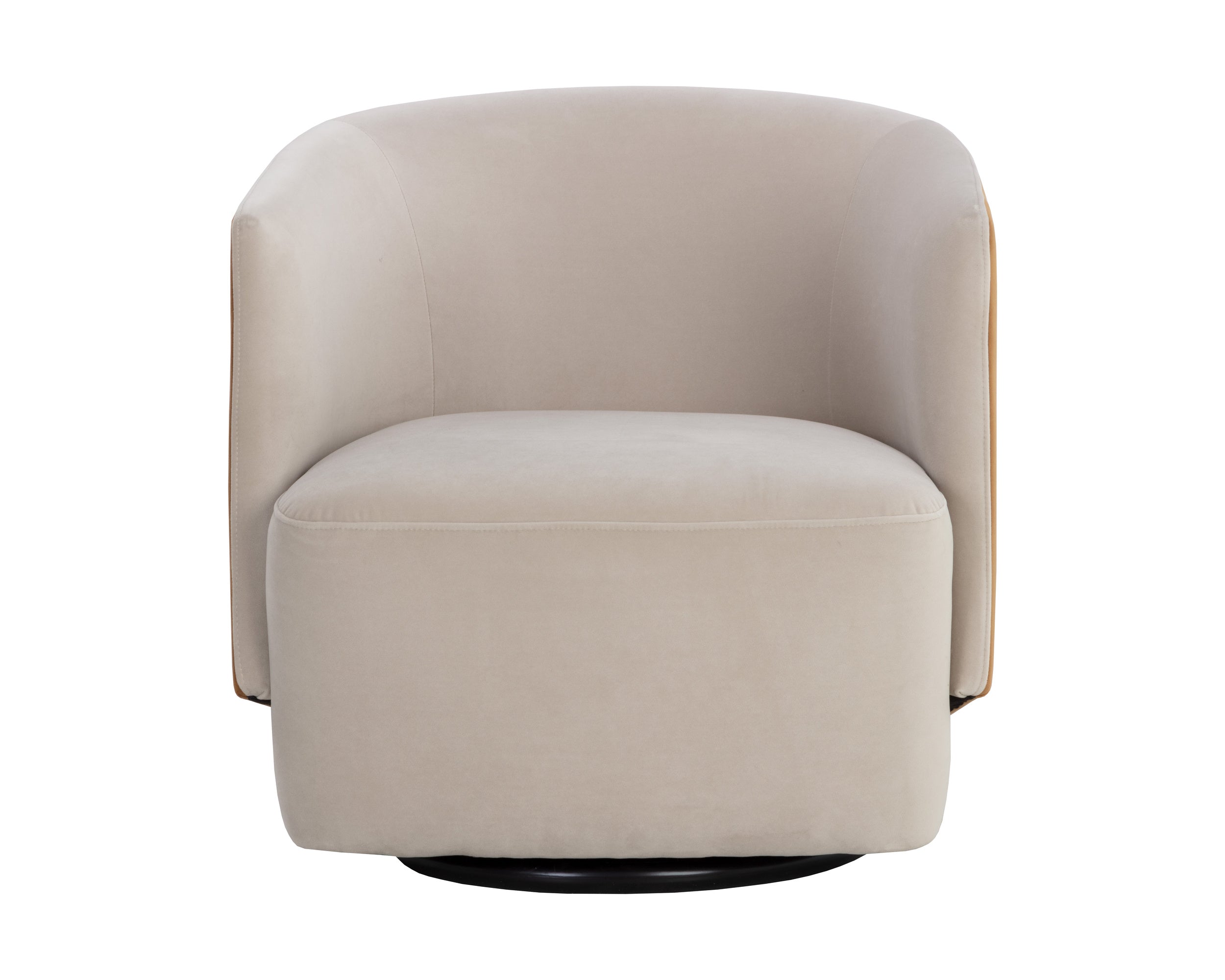 Sarina Swivel Lounge Chair - Meg Taupe / Meg Gold