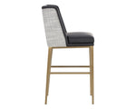Joplin Barstool - Milliken Charcoal / Vera White Pepper