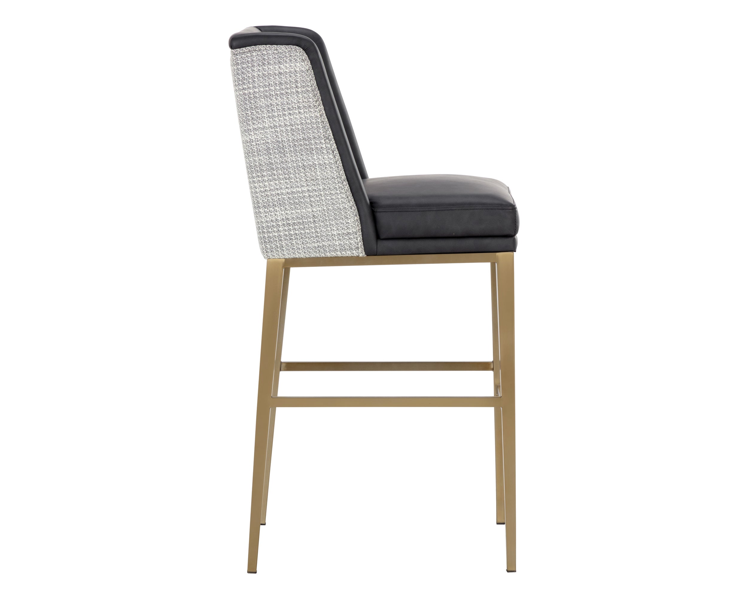Joplin Barstool - Milliken Charcoal / Vera White Pepper