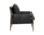 Mauti Armchair - Distressed Brown  Cortina Black Leather