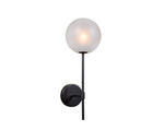 Izora Sconce - Black  Frosted