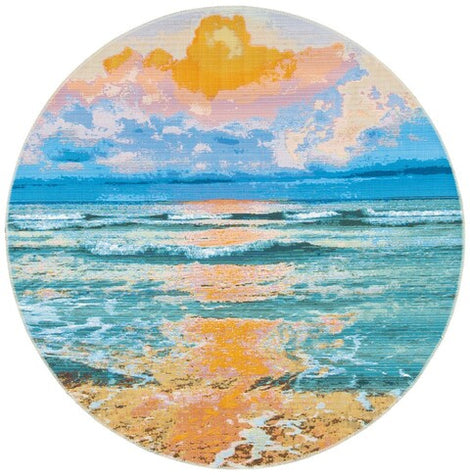 Safavieh Barbados 581 Rug, BAR581 - Gold / Blue