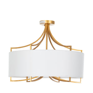 Gabby - Lacey Metal Vintage Gold Semi-Flush Mount - SCH-170480