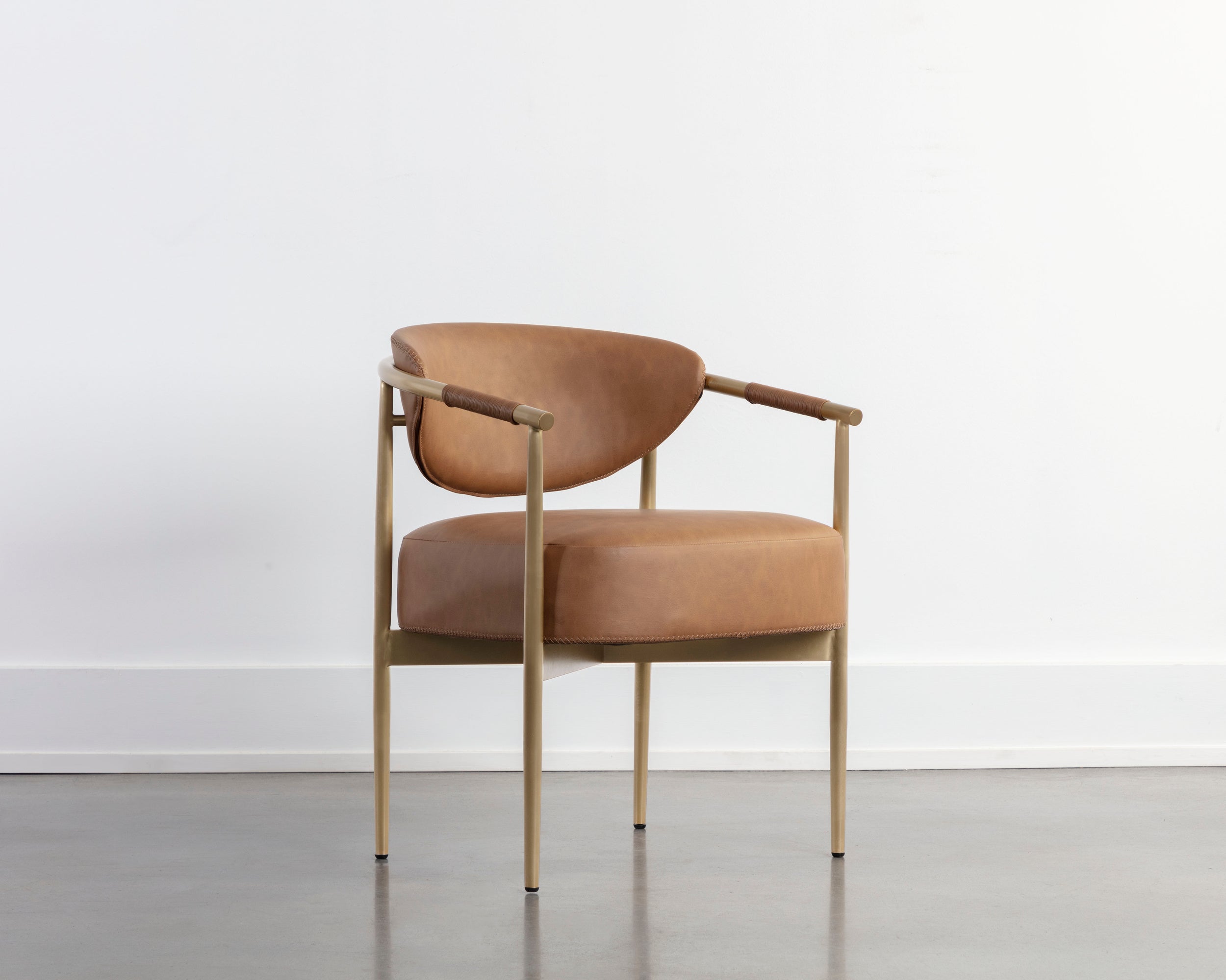Heloise Dining Armchair - Milliken Cognac