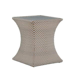 Summer Classics - Bari N-Dura Resin Wicker Outdoor Round Square End Table - 1526
