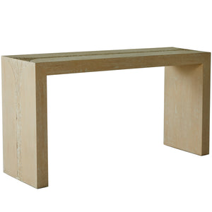 Gabby - Grafton Oak Veneer Rectangle Waterfall Console Table - SCH-175235