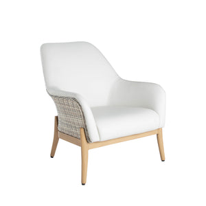 Summer Classics - Palma N-Dura Resin Wicker Outdoor Lounge Chair - Natural/Linen Wicker - 1399129