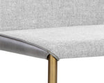 Renee Stackable Dining Chair - Belfast Heather Grey / Bravo Metal