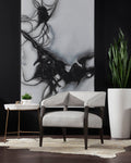 Smoke Screen - 72" X 48"  Black Floater Frame