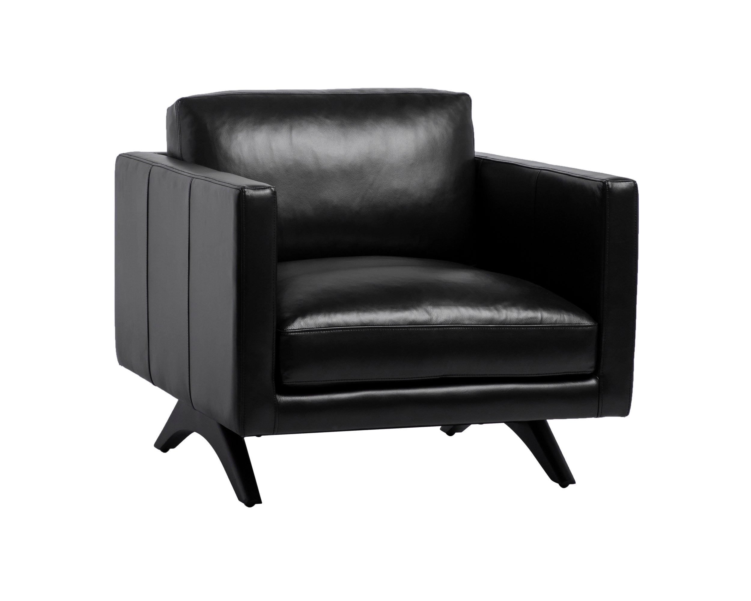 Rogers Armchair - Cortina Black Leather