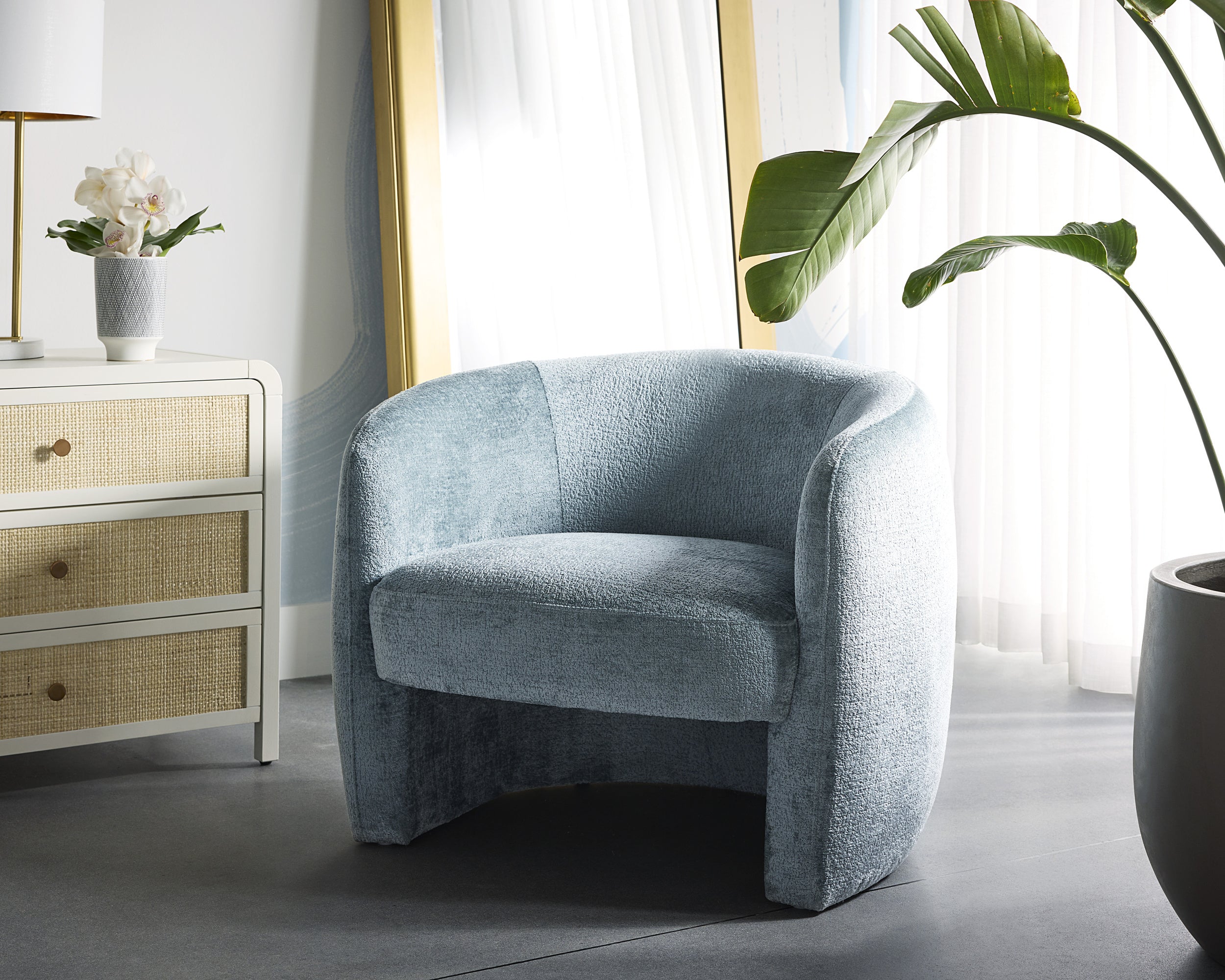 Mircea Lounge Chair - Bergen French Blue