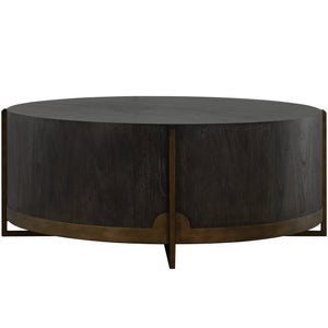 Gabby - Clifton Mindi Veneer Round Coffee Table - Forest Black - SCH-175635